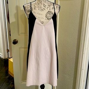 Pink black and white  block dress Zara